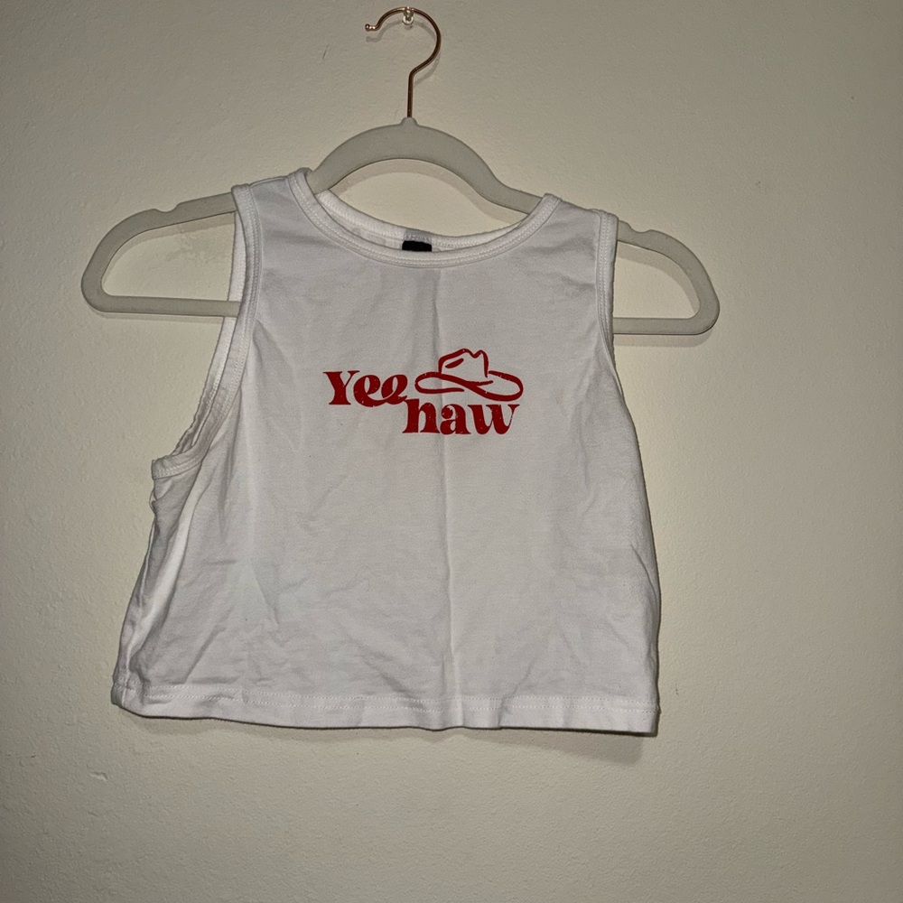 White Yee Haw Kids Tank Top